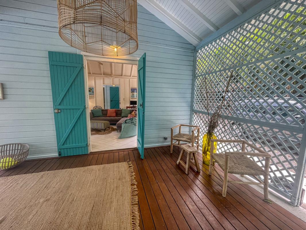 18.Location villa piscine Saint François Guadeloupe_Entrée Piscine